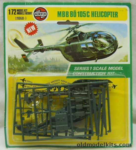 Airfix 1/72 MBB Bo-105C - West German Army Celle 1977 - Blister Pack, 01068-9 plastic model kit